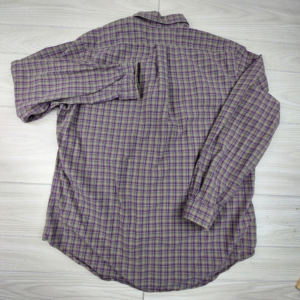 Ralph Lauren Shirt Mens XL Button Down Purple Plaid Classic Fit Preppy Dad Frat - Picture 4 of 7